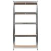 5-Layer Storage Shelf Silver Steel&Engineered Wood