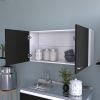 Brookeline Rectangle 2-Door Wall Cabinet Carbon Espresso