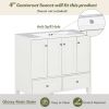 36'' Bathroom Vanity with Resin Sink Combo,Solid Wood Frame Bathroom Storage Cabinet, Freestanding Vanity Set with 4 Soft Closing Doors& 2 Drawers