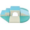 Soft Climb and Crawl Foam Playset 9 in 1 , Safe Soft Foam Nugget Block for Infants, Preschools, Toddlers, Kids Crawling and Climbing Indoor Active Pla