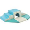 Soft Climb and Crawl Foam Playset 9 in 1 , Safe Soft Foam Nugget Block for Infants, Preschools, Toddlers, Kids Crawling and Climbing Indoor Active Pla
