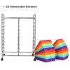 20 Drawer Rolling Storage Cart Tools Scrapbook Paper Organizer Office Multicolor