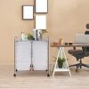 12 Drawer Rolling Storage Cart Tools Scrapbook Paper Office School Organizer Silver.