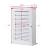 Wall Mounted Cabinet;  Hanging Medicine Cabinet with 3 Tiers;  Single Louvered Door;  Floating Cupboard for Home Bathroom Bedroom;  White