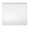 Retro Style Haze Double Glass Door Wall Cabinet With Detachable Shelves for Office, Dining Room,Living Room, Kitchen and Bathroom White Color(=OLD ITE