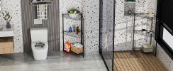 6 Tier Shelf Corner Wire Shelf Rack Pentagonal Shelves Adjustable Metal Heavy Duty Free Standing Corner Storage Display Chrome Rack for Bathroom, Livi