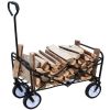 Folding Wagon Garden Shopping Beach Cart;  Red