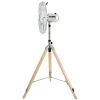 Simple Deluxe Retro Tripod Fan, Home Air Circulation Nostalgic Vertical Fan, 3 Speeds, Adjustable Height, Silver-16 Inch, 16 Inch