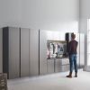 Nova Series Wood Utility Storage Garage Cabinet in Metallic Gray / Nova Series Wall Mounted Wood Utility Storage Garage Cabinet in Metallic Gray (32 i