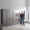 Nova Series Wood Utility Storage Garage Cabinet in Metallic Gray / Nova Series Wall Mounted Wood Utility Storage Garage Cabinet in Metallic Gray (32 i