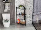 6 Tier Shelf Corner Wire Shelf Rack Pentagonal Shelves Adjustable Metal Heavy Duty Free Standing Corner Storage Display Chrome Rack for Bathroom, Livi
