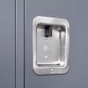 3 Door 72"H Metal Lockers With Lock for Employees,Storage Locker Cabinet for Home Gym Office School Garage,Gray
