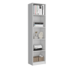 Home Xs Bookcase with 5-Tier Shelves and Slim Design -White -Office