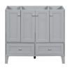 36'' Bathroom Vanity without Countertop,Solid Wood Frame Bathroom Storage Cabinet Only, Freestanding Vanity with 4 Soft Closing Doors& 2 Drawers