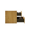 Alice30-106, Wall mount cabinet WITHOUT basin, Natural oak color, with two drawers