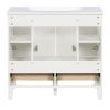 36'' Bathroom Vanity with Resin Sink Combo,Solid Wood Frame Bathroom Storage Cabinet, Freestanding Vanity Set with 4 Soft Closing Doors& 2 Drawers