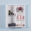 Wall Mount Medicine Cabinet with a Door, Wooden Bathroom Storage Cabinet with Adjustable Shelf