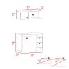 Khali Office Set, Two Shelves, Two Drawers, Wall Cabinet, Single Door Cabinet, -Light Oak / Taupe