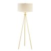 Pacific Metal Tripod Floor Lamp with Glass Shade