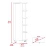 Portland 5-Shelf Tall Cabinet Black Wengue