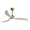 52 Inch Indoor Ceiling Fan With Dimmable Led Light 3 Solid Wood Blades Remote Control Reversible DC Motor For Living Room