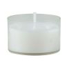 Stonebriar Unscented Long Burning Clear Cup Tealight Candles with 6-7 Hour Burn, 48 Pack, White