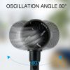 Simple Deluxe Metal Drum Jet Fan, Indoor and Outdoor Pedestal Fan, 6-speed Rotatable Fan, with Remote Control, Suitable for Bedroom, Living Room and O