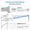 3 Tier Wire Shelving Unit, 1050 LBS NSF Height Adjustable Metal Garage Storage Shelves, Heavy Duty Storage Wire Rack Metal Shelves - White