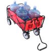 Folding Wagon Garden Shopping Beach Cart;  Red