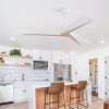 52 Inch Unique Design Ceiling Fan Without Light 3 ABS Blade with DC Motor Remote Control