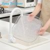 1pc, Rectangle Lazy Susan Organizer For Refrigerator, Turntable Organizer For Refrigerator, Countertop Condiment Storage Rack, For Kitchen, Pantry, Ca