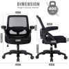 Big and Tall Office Chair 400lbs with Flip-up Arms, Mesh Ergonomic Heavy Duty Computer Chair Desk Chair Wide Seat, Executive Swivel Task Rolling Chair