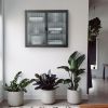 Retro Style Haze Double Glass Door Wall Cabinet With Detachable Shelves for Office, Dining Room,Living Room, Kitchen and Bathroom Black(=OLD ITEM CODE