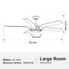 Smart 56" Integrated LED Ceiling Fan with Antique Wood in Floral Shape