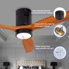 52 Inch Solid Wood Ceiling Fans with Lights