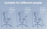 Office Chair, Ergonomic Home Office Desk Chairs, Swivel Chair with 2DLumbar Support and 3D Headrest,Mesh Comfortable Work Chair Adjustable 3D Armrests