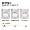 21 inch Ceiling Fan with 3 Color Temperatures Light and Remote Control DC Motor Powerful and low noise Small Space ceiling fan for Kitchen Bedroom Din