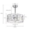 18'' Decor Forward Reverse 5 Blades Ceiling Fan Lamps,Cage Closed Industrial Style Vintage Fan Ceiling Fan with 3 Speeds Adjustable for Living Room, B