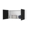 Brookeline Rectangle 2-Door Wall Cabinet Carbon Espresso