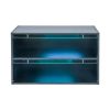 Black Glass Door Shoe Storage Cabinet for Sneakers with RGB LED Light ‚Äì Expertly Crafted Wooden Display Showcase