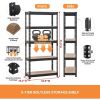 5-tier Metal Shelving Unit Adjustable Garage Storage Utility Rack Heavy Duty Shelves Organization Multipurpose Shelf Warehouse Basement Kitchen Living