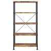 Antique Nutmeg and Black 4-shelf Bookcase