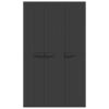 Outdoor Storage Cabinet Black 38.2"x14.6"x65" PP