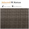 2 Pieces Patio Furniture Sets with Coffee Table PE rattan Water Resistance - Blue