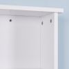Wall Mount Medicine Cabinet with a Door, Wooden Bathroom Storage Cabinet with Adjustable Shelf