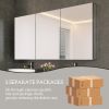 60" x 30" Black Medicine Cabinets with Mirror Recessed or Surface Wall-Mounted Aluminum Alloy Vanity Mirror with Storage
