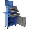Tool Chest, 5-Drawer Rolling Tool Storage Cabinet with Detachable Top Tool Box, Liner, Universal Lockable Wheels, Adjustable Shelf, Locking Mechanism,