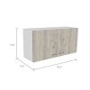 Shelburne 2-Door 2-Compartment Wall Cabinet White and Light Grey
