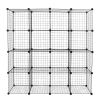 16-Cube Organizer Cube Storage Shelves Wire Cube Storage Origami Shelves Metal Grid Multifunction Shelving Unit Modular Cubbies Organizer Bookcase RT