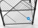 6 Tier Shelf Corner Wire Shelf Rack Pentagonal Shelves Adjustable Metal Heavy Duty Free Standing Corner Storage Display Chrome Rack for Bathroom, Livi